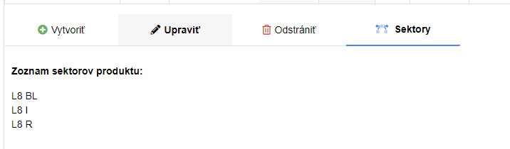zoznam sektorov