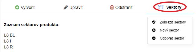 produkty sektory ponuka