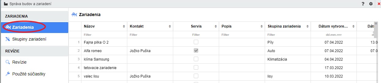 zariadenia